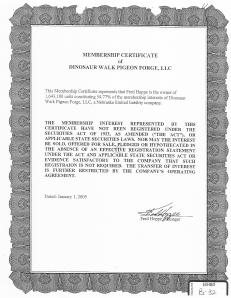 Membership Certificate